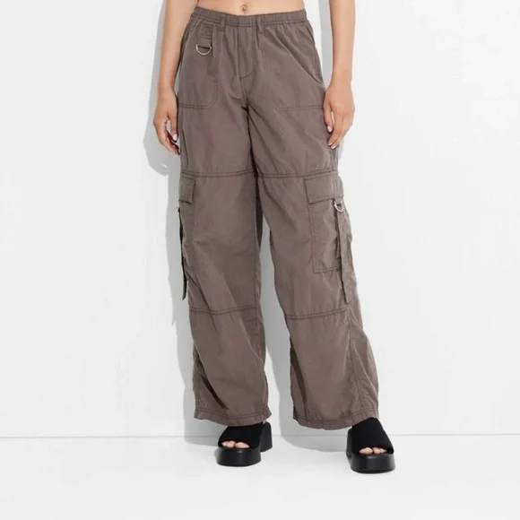 Wild Fable Cargo Pants with Elastic Waist in Gray Women’s Size M - Picture 2 of 6